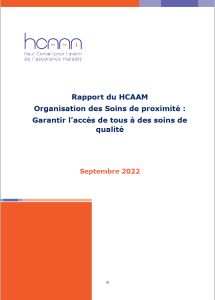 rapport organisation soins de proximité et hôpitaux de proximité